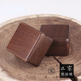 Walnut Wood Box Ring Earring Necklace Pendant Wedding Jewelry Storage Box