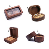 Walnut Wood Jewelry Box Ring Storage Proposal Ring Holder