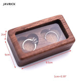 Walnut Wood Jewelry Box Engagement Wedding Ceremony Ring Storage Proposal