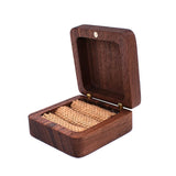 Walnut Wood Jewelry Box Wedding Ring Storage Portable Ring Holder