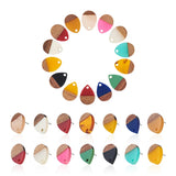 Walnut Wood Resin Stud Earrings Teardrop DIY Vintage Women Wooden Earrings