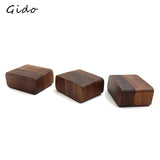 Walnut Wood Ring Box Engagement Wedding Ceremony Ring Storage
