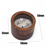 Walnut Wooden Ring Box Double Ring Box Rustic Proposals