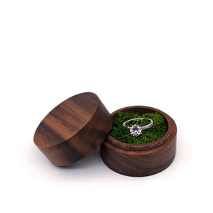Walnut Wooden Ring Box Double Ring Box Rustic Proposals