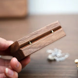 Walnut Wooden Ring Display Box Large Capacity Travel
