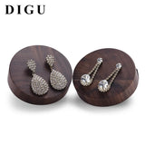 Vintage Walnut Solid Wood Jewelry Frame Earrings Stand