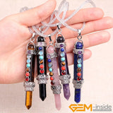 7 Chakra Dowsing Pendulum Reiki Healing Pencil Point 80mm