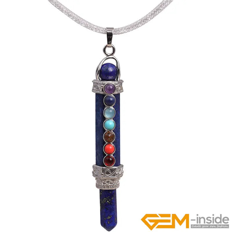 7 Chakra Dowsing Pendulum Reiki Healing Pencil Point 80mm