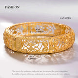 Wando 1pcs/lot Copper Bangles for Women Curved Waves Bracelets
