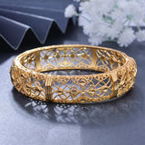 Wando 1pcs/lot Copper Bangles for Women Curved Waves Bracelets