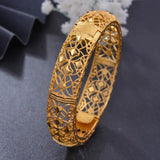 Wando 1pcs/lot Copper Bangles for Women Curved Waves Bracelets