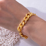 Wando 24K Zircon Bracelet for Women/Men Copper Ethiopian Jewelry