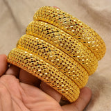 4Pcs Big Africa Dubai Bangles for Women Ethiopian Wedding Bracelet Bangle