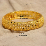 4Pcs Big Africa Dubai Bangles for Women Ethiopian Wedding Bracelet Bangle