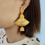 Wando Ethiopia 24k Fan Cage Earrings for Women