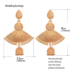 Wando Ethiopia 24k Fan Cage Earrings for Women