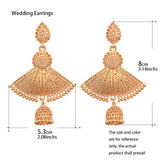 Wando Ethiopia 24k Fan Cage Earrings for Women
