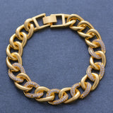 Vintage Crystal Bracelet Zircon Micro-inlaid Square Zircon Jewelry