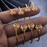Wando Ethiopian Butterfly 4pcs/lot Bangles for Women Girls