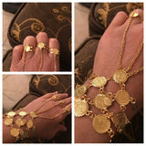 Wando Coin Bracelet Bangles Chain Link Rings Women Dress Bracelet