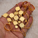 Wando Coin Bracelet Bangles Chain Link Rings Women Dress Bracelet