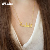 Arabic Name Necklace Heart Crown Choker Pendant Jewelry