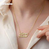 Arabic Name Necklace Heart Crown Choker Pendant Jewelry