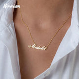 Arabic Name Necklace Heart Crown Choker Pendant Jewelry