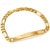 Engraved Name Bracelets Thick Cuban Chain Couple Bracelet