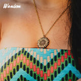 Personalized Sunflower Picture Open Locket Necklace Pendant