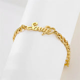 Heart Name Bracelet for Women - Personalized Stainless Steel Crown