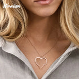 Heart Name Necklaces for Women Stainless Steel Butterfly Pendant Letters Necklac