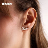 Personalized Stainless Steel Name Earrings for Women
