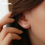 Personalized Stainless Steel Name Earrings for Women