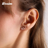Personalized Stainless Steel Name Earrings for Women