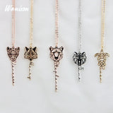 Handwritten Name Necklace Stainless Steel Animal Pendant Gift