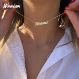 Personalized Name Necklace Stainless Steel Letter Pendant