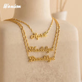 Personalized Ripple Chain Necklace for Women