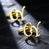 Personalized Stainless Steel Letter Cufflinks for Women