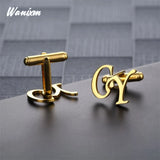 Personalized Stainless Steel Letter Cufflinks for Women