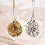 Sunflower Name Picture Pendant Locket Necklace