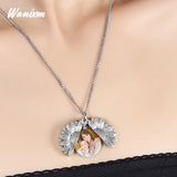 Sunflower Name Picture Pendant Locket Necklace