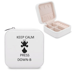 Wario Down - B Jewelry Storage Box Jewelry Portable Pu Leather Organizer Travel