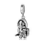 Warrior Mask Dangle Charm for Jewelry Making