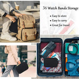 Watch Band Storage Case,36 Watch Band Organizer Nylon Waterproof
