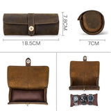 Watch Case Storage Watch Band Holder Faux Leather Suction Buckle Roll