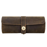 Watch Case Storage Watch Band Holder Faux Leather Suction Buckle Roll