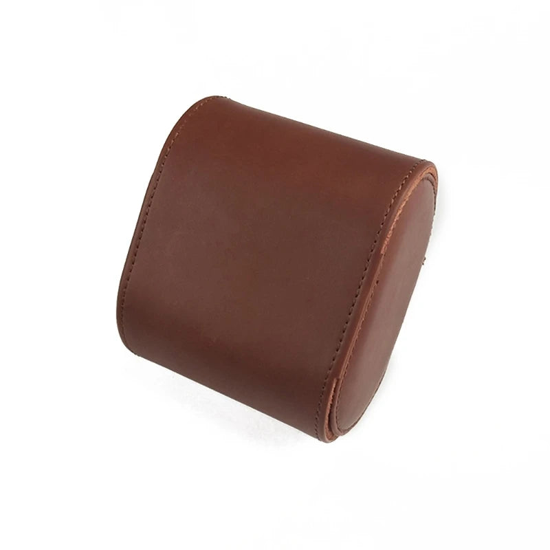 Men's Watch Roll Travel Case Brown Organizer Display Storage