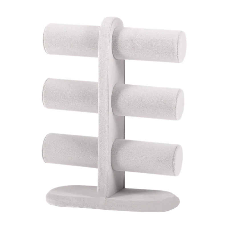 Three-Layer Jewelry Display Stand Bracelet Holder T-Bar for Home Stores Women