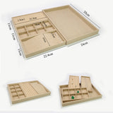 Multi-Grid Jewelry Storage Case Watch Display Tray Ring Pendant Plate Organizer